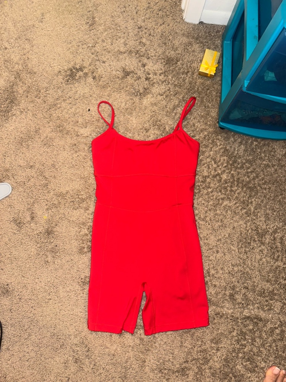 Fabletics Red Sleeveless Romper Jumpsuit